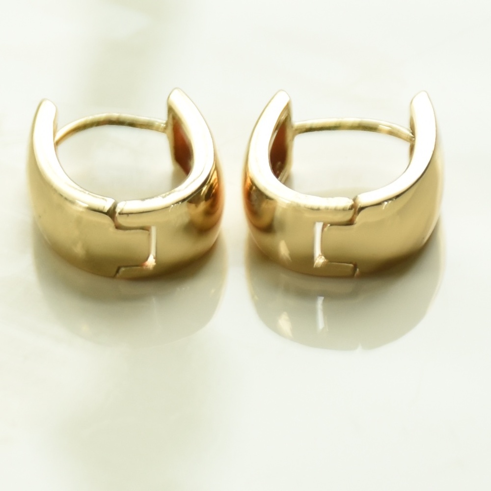 Gold Toned Huggie Earring